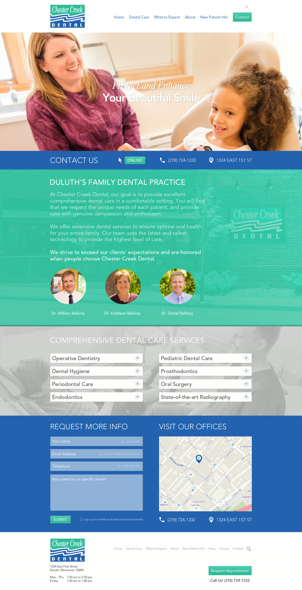 Chester Creek Dental website