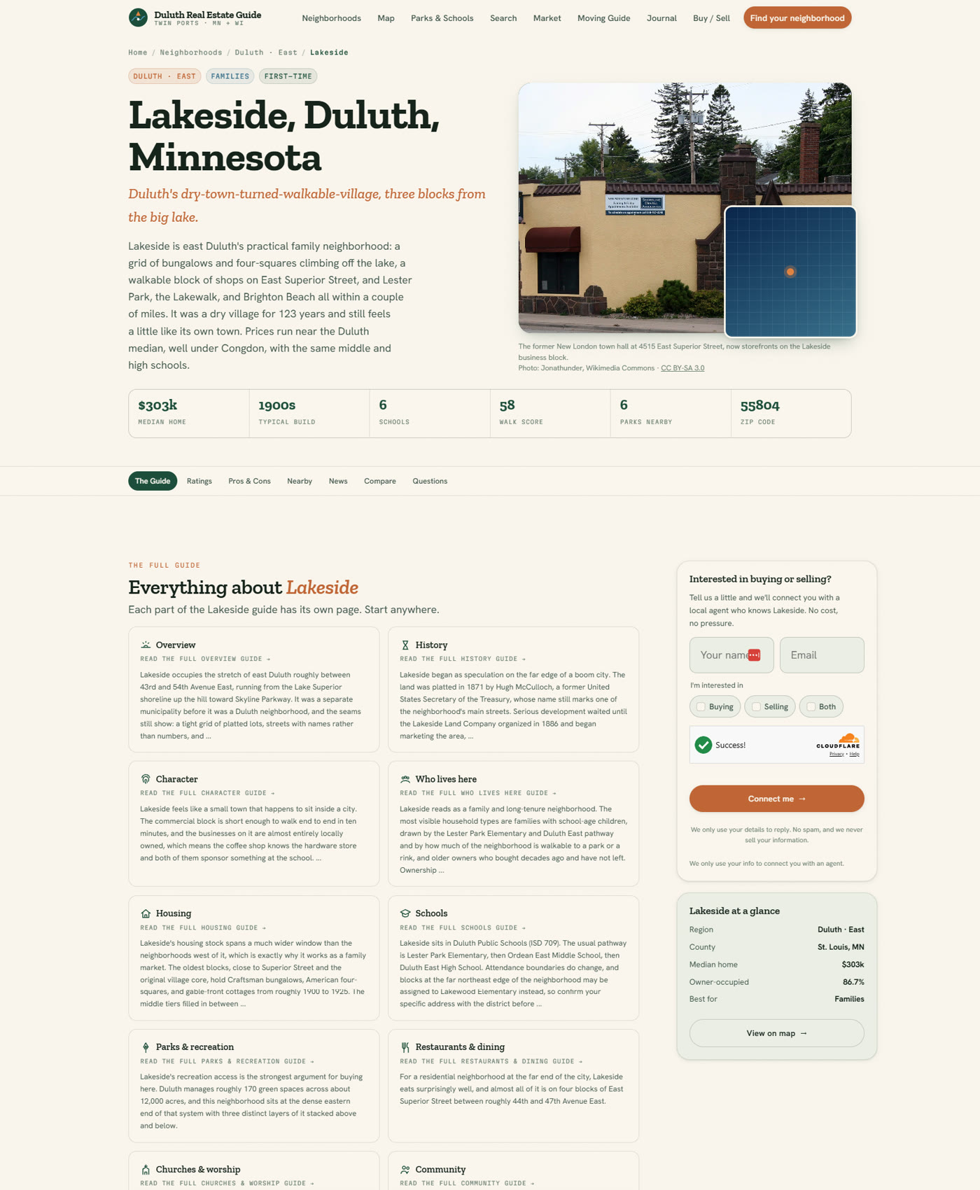 Duluth MN Real Estate Guide website
