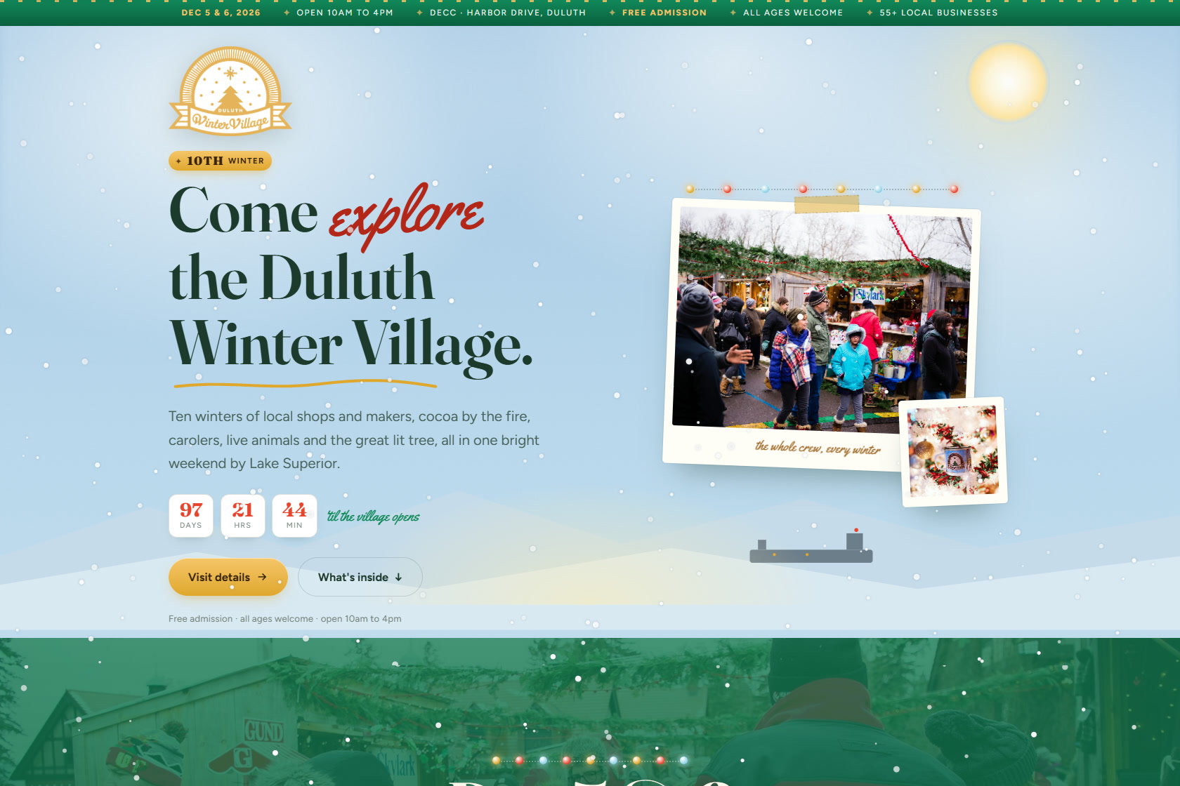 Duluth Winter Village website