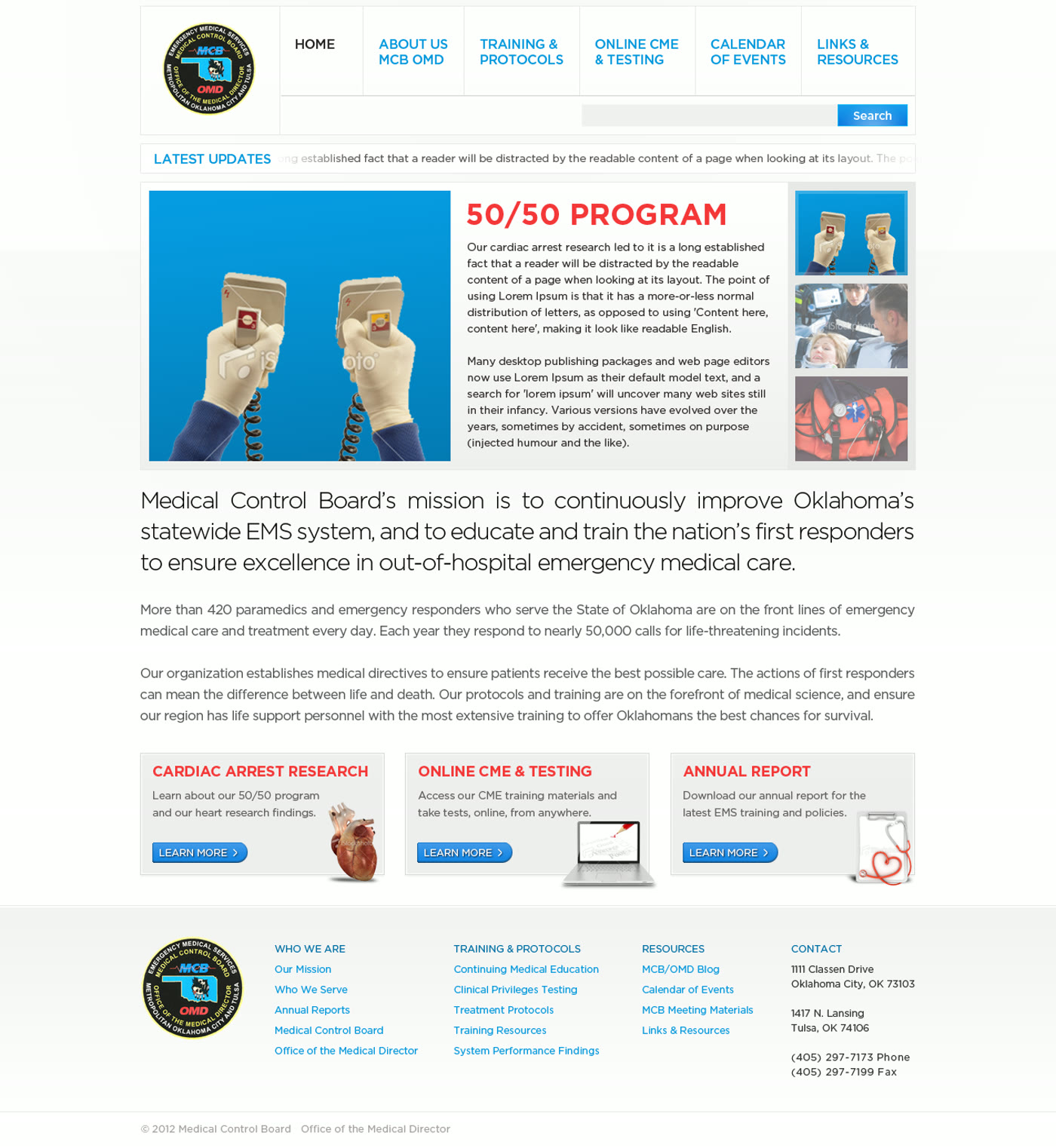 Oklahoma Medical Control Board website
